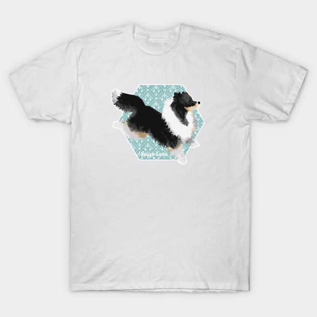 Rough Collie T-Shirt by Elspeth Rose Design